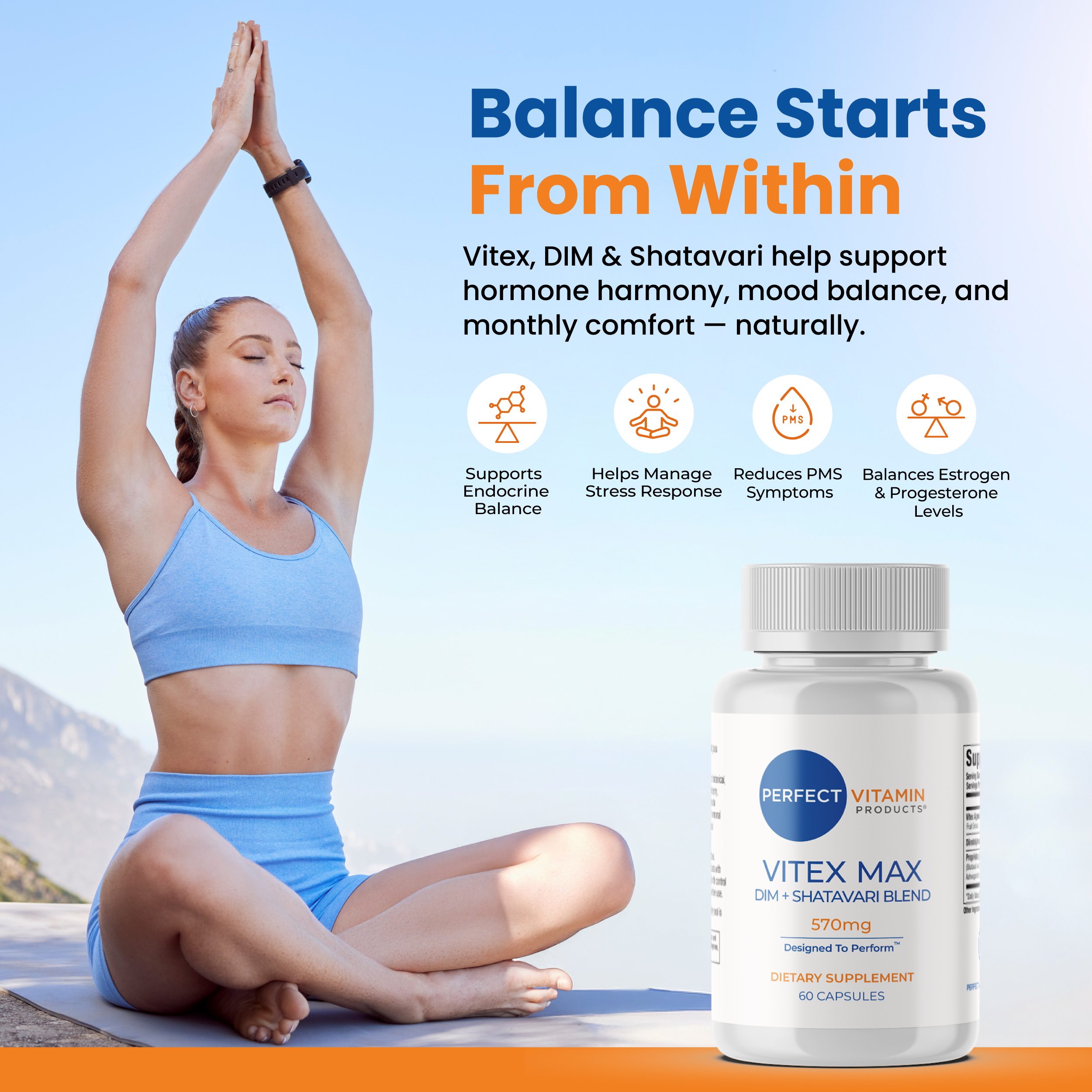 Vitex + DIM + Shatavari Hormone Balance Supplement 570mg - Image 2