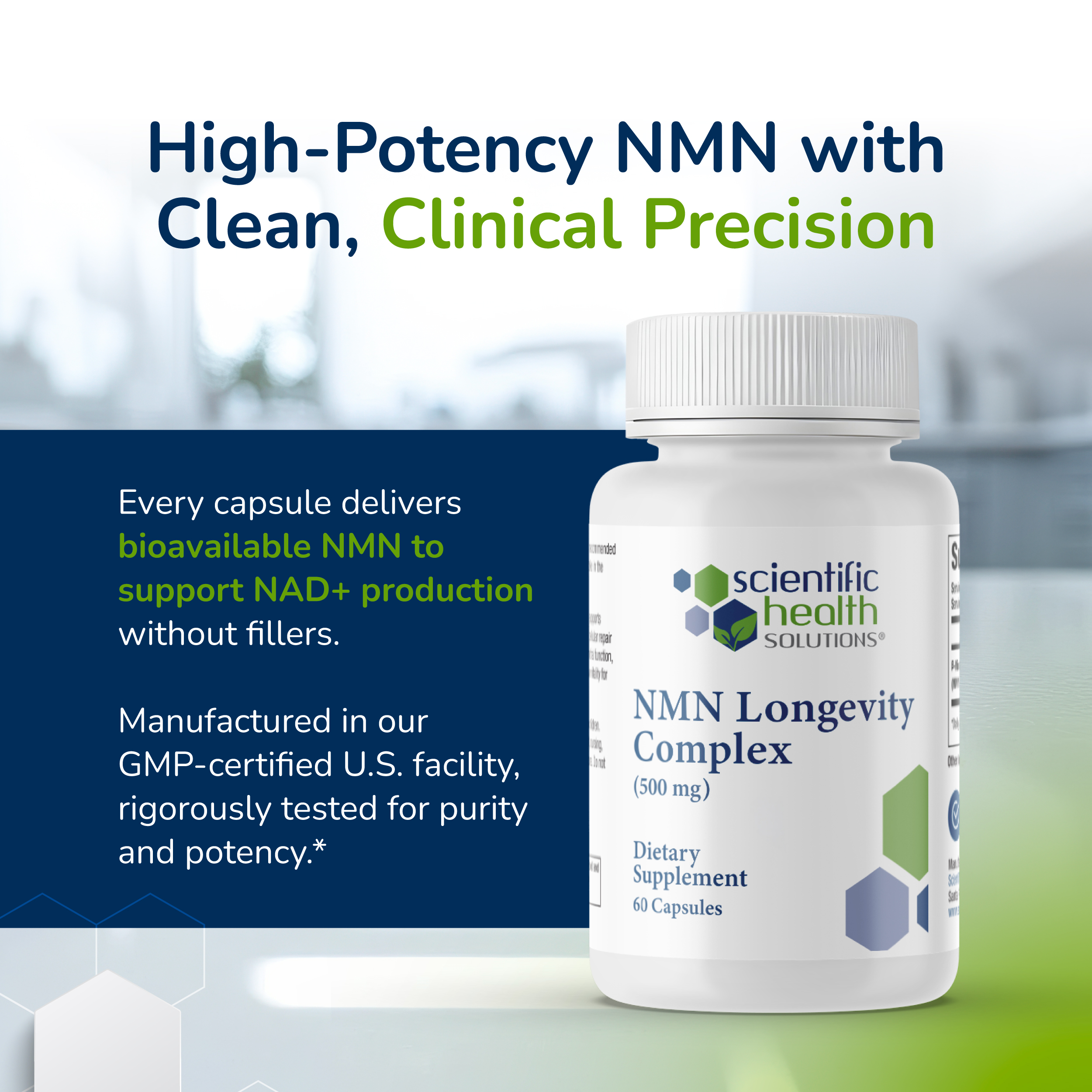 High-Potency NMN with Clean, Clinical Precision